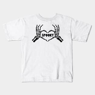 Spooky skeleton heart Kids T-Shirt